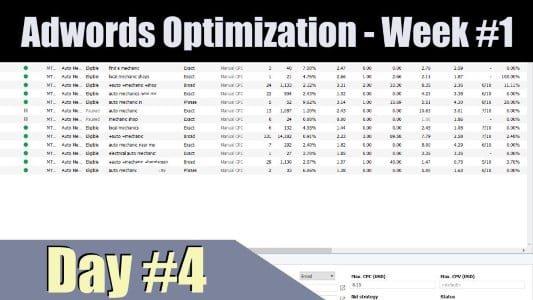 Adwords Optimization - Week 1