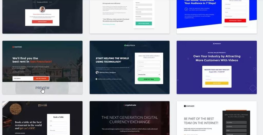 Sample Landing Pages